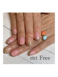 青みピンクネイル