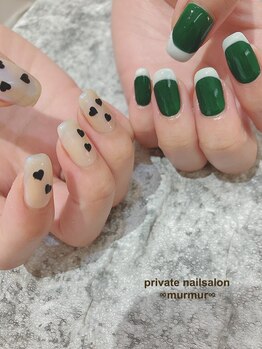 プライベート ネイルサロン マーマ(murmur)/ちぐはぐネイル