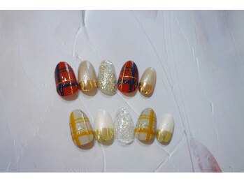 ネイルサロン ブリオン(Nail Salon Bullion)/ウィンターチェックネイル