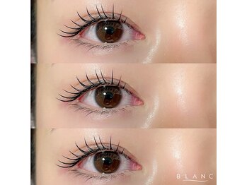ブラン 磐田店(Blanc)の写真/【話題沸騰♪】驚きの軽さ×自然なボリュームで目元の印象UPのフラットラッシュ！感動の仕上がりに◎
