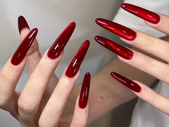 リオラネイル(Liora Nail)の写真/普段使いのシンプルな上品ワンカラー♪スカルプや長さ出しで美しいシルエットを叶える洗練されたネイルを♪