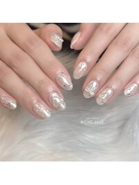 ホワイトリボンネイル