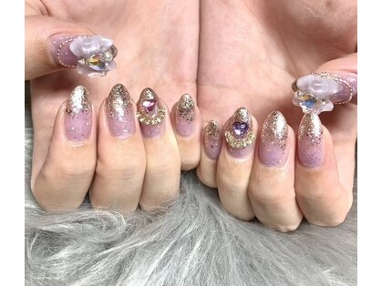 ピンクシュガーネイル(pink sugar nail)の写真