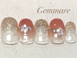 キラキラグラデーションネイル