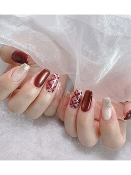 ラウレア(Laulea)/チェック×ボルドー