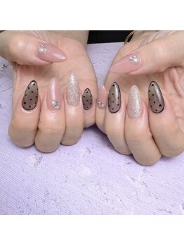 エムズネイル(M’s NAIL)/ドット柄デザイン☆
