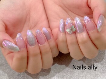 ネイルズアリー 立川店(Nails ally)/オーロラ×ギャラクシー×春