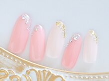 チェリーネイル(Cherry nail)/先端キラキラネイル