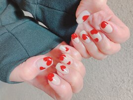 バレンタインハートネイル