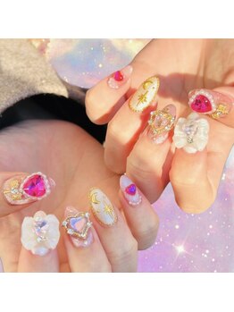 アヤネイルズ アンド アイラッシュ 綱島店(AYA NAILZ.&Eyelash)/魔法少女ネイル
