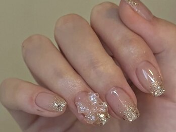 ルネネイル(Lune nail)/ラメグラデーション