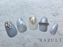 ネイルアンドジュエリーラズリ(Nail＆Jewelry RAZULI)/ブルーリングネイル