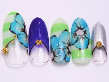 ネイリックス 栄ガスビル(NAILX)/爽やかインパクトフラワー