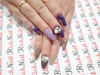ネイル リッチ(Nail Rich)/ミラー×アシメ×ベルベット