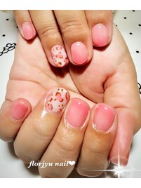 ハートレオパードnail