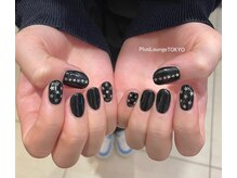 プルースラウンジ トウキョウ(Plus Lounge TOKYO)/ブラック星ホロネイル★[原宿]