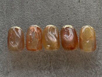 orangeニュアンスフレンチ