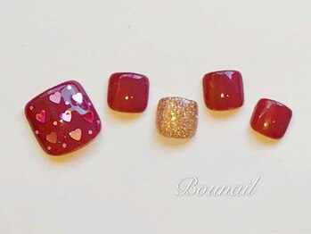 ネイルアンドアイラッシュ ボネール 銀座店(lash Bounail)/エレ ハート フット 9980円