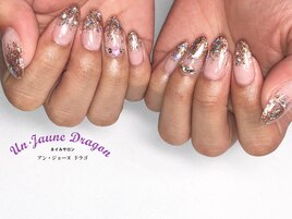 【自爪ネイル】ラメグラデ