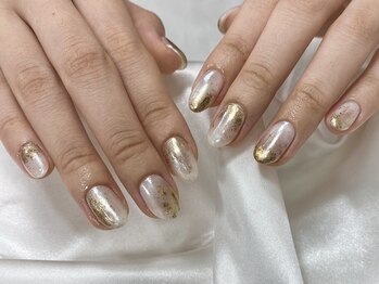 シェリーラメール 池袋店(cherie la mer)/off white × gold