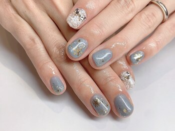 冬　雪結晶ネイル