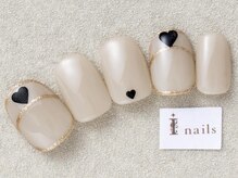 アイネイルズ 三宮店(I nails)/ハートホロフレンチネイル