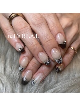 ネイルズリアル 倉敷(nail's RE.A.L)/ツイードネイル