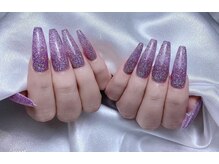 エムズ ネイルサロン(M2)/長さだしフラッシュパープル