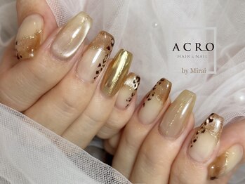 アクロネイル アンド アイ(ACRO NAIL&EYE)/秋の豹柄デザイン