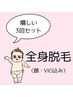 【3回セット】レディース☆全身脱毛 (顔・VIO込み)