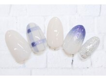 アルセア 上野御徒町店(Alcea)/チェック　グラデーションネイル