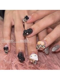ヒョウ柄ネイル