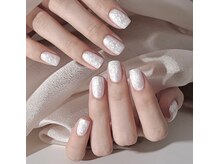 スペードキューネイル 新宿店(Spade Q Nail)/ぷっくりホワイトマーブル