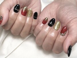 red×black×gold×heart～