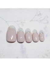 キュント(Qun’t)/花柄フレンチネイル