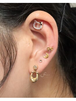 ハチナナヨンネイル(f*w874nail)/耳ツボジュエリー