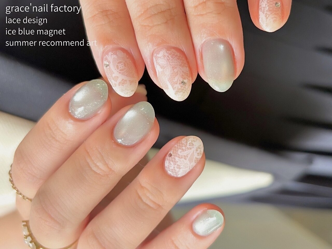 2026年夏トレンド】シンプル レースのネイルデザイン集｜人気順｜4