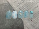 色鉛筆お花ネイル