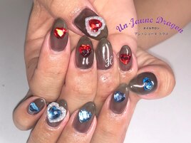 【自爪ネイル】ハートネイル