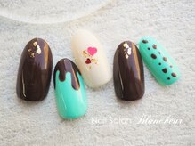 ネイルサロン ブランシュール(Nail Salon Blancheur)/バレンタインチョコミントネイル