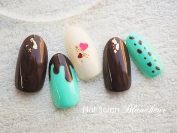 バレンタインチョコミントネイル Pg ネイルサロン ブランシュール Nail Salon Blancheur のフォトギャラリー ホットペッパービューティー