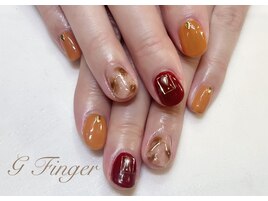 秋の大人ネイル