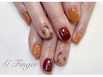 秋の大人ネイル