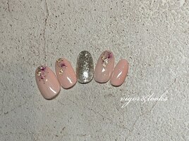 押し花　シンプル　上品　春