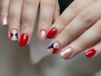 ミンスネイル(Mins Nail)/チェックアートネイル