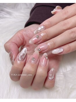 モナールアンド(MONNAL&)/チーク×ハートホロネイル