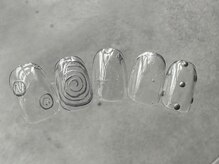 こゆび/シルバーぐるぐるきらきらアート