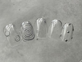 こゆび/シルバーぐるぐるきらきらアート