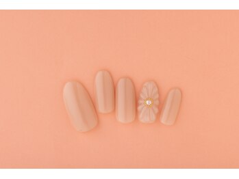 ヴァンネイル(VINGT NAIL nail&eye beauty)/【ナチュラルお花ネイル】