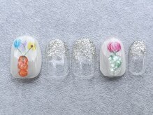 カラ ネイル 中津店(calla nail)/手描きフラワー